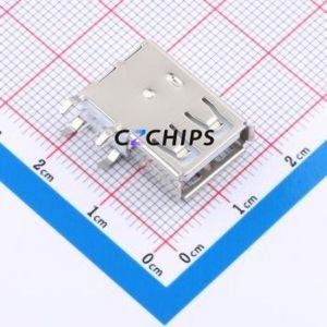 USB90-09-T2-W <b>USB</b> <b>Connector</b> Through hole Component (THT) <b>Connector</b> Type-A <b>USB</b> 2.0 Female Side Insert - Product Image 1