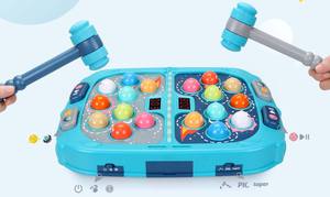 Crazy multifunción whack-a-mole juego martillo juguetes conteo puntuación 2 jugadores modo de batalla juguetes interactivos con música ligera para niños - Product Image 5