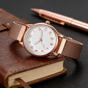 Reloj de cuarzo redondo pequeño retro de moda estilo coreano para mujer - Product Image 6