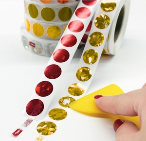 Pegatinas Redondas de Vinilo Personalizadas para Rascar, Sello de Papelería de <span class=keywords><strong>Papel</strong></span>, Etiquetas Creativas para Tarjetas de Regalo - Product Image 1