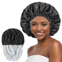 Bandeau de nuit double couche en satin, très élastique avec bord roulé, pour adultes, accessoire de coiffure tendance