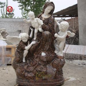 Statue de religion extérieure en marbre blanc Notre-Dame de <span class=keywords><strong>Marie</strong></span> avec la statue de l'enfant <span class=keywords><strong>Jésus</strong></span> <span class=keywords><strong>à</strong></span> vendre - Product Image 4
