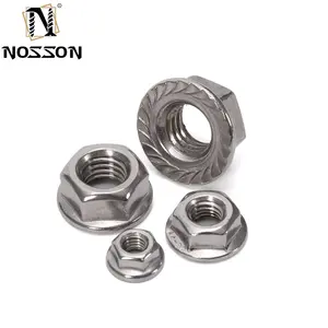 wholesale m4 m5 m6 m8 m10 m10 thread din6923 stainless steel hexagon flange nut