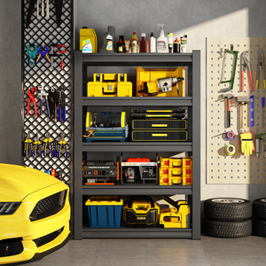 Étagère réglable de support en <span class=keywords><strong>métal</strong></span> multicouche de ménage appropriée au support de stockage tout en acier de <span class=keywords><strong>colonne</strong></span> épaissie d'entrepôt de sous-sol de garage - Product Image 1