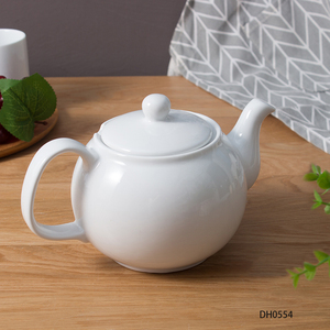 Tùy chỉnh bán buôn lớn trắng sứ Tea Pot Set với nắp ấm đun nước Trung Quốc ấm trà gốm - Product Image 4