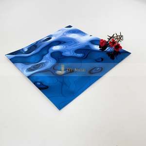 EX173 304 Tôle d'acier inoxydable à motif vague d'eau, panneau mural décoratif, plaque de plafond métallique, découpe et pliage inclus - Product Image 2