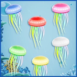 Hejia Jellyfish Ambient Light 7 Color Night Light Sound Activated <b>Table</b> Lamp For Bedroom Wedding - Product Image 5