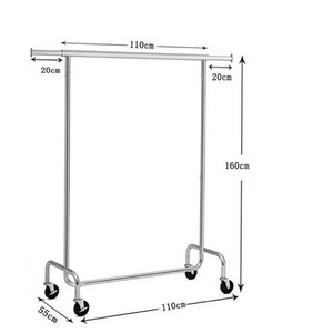 Gran oferta, estante de almacenamiento de abrigos de hierro pesado y Metal ajustable, estante <span class=keywords><strong>colgante</strong></span> extensible plegable con ruedas para almacenamiento de ropa - Product Image 2