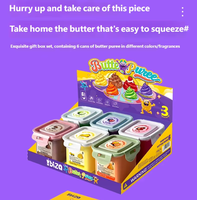 Kit de slime IBIZA Mini Fruit Butter & Cotton Cloud, 6 pièces, non toxique, parfumé, silicone léger, jouet de slime DIY pour enfants