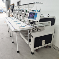 Máquina de Bordar Computarizada de Alta Calidad Tajima Monograma de 6 Cabezas y 12 Agujas, Máquina de Bordar Industrial Plana