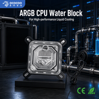 Bloc d'eau pour processeur OC-C55X ARGB en cuivre nickelé pour Intel LGA 1700/1200/115X AMD AM5/AM4 Refroidissement liquide haute performance