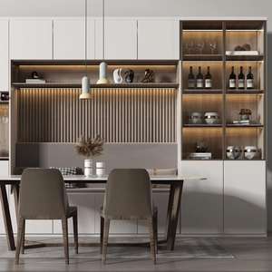 Solid Wood Entryway and Living Room <b>Sideboard</b> Convertible Restaurant Buffet Cabinet - Product Image 1