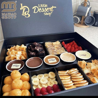 Boîte de présentation en carton kraft pour plats à emporter, brunch, petit-déjeuner, emballage alimentaire, boîtes à lunch avec couvercle