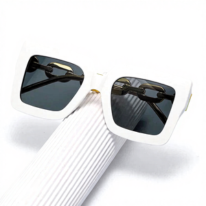 Lunettes <span class=keywords><strong>de</strong></span> <span class=keywords><strong>soleil</strong></span> carrées rétro classiques <span class=keywords><strong>de</strong></span> haute qualité pour femmes, légères, verres optiques UV400, chaîne carrée tendance à prix abordable - Product Image 5