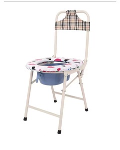 Muebles de hospital Silla de inodoro plegable con respaldo Equipo de seguridad para personas mayores o discapacitadas - Product Image 5
