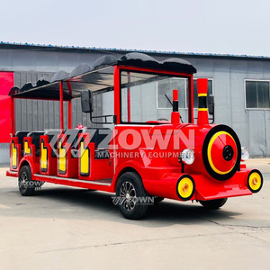 รถชมวิวไฟฟ้าสไตล์รถไฟย้อนยุคน่ารัก ความจุขนาดใหญ่ สำหรับรีสอร์ทและบริการรับส่งนักท่องเที่ยว - Product Image 1