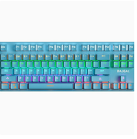 Clavier mécanique K300, 87 touches, interrupteurs bleus remplaçables à chaud, comprend un extracteur d'interrupteurs et des interrupteurs. (Jeu, eSport, Bureau)