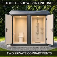 Cabine de toilette portable en acier galvanisé haut de gamme avec un design écologique et durable pour les camping-sites, les écoles et les parcs