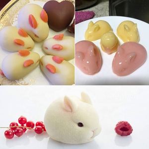 Moldes de silicona antiadherentes para tartas y pasteles, 6 cavidades en forma de conejo, para mousse, DIY, color rosa, herramientas de repostería, los más vendidos en línea - Product Image 5