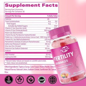 Gomitas de Fertilidad de Marca Privada OEM, Suplementos de Fertilidad para Mujeres con CoQ10, Mioinositol, Vitaminas para el Equilibrio Hormonal Prenatal - Product Image 2