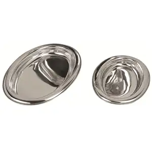 Stainless steel egg shape serving plate oval tray