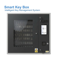 Gabinete de Llaves Inteligente con 65 Ranuras, Caja Fuerte con Control de Llaves RFID, Sistema Electrónico de Gestión de Llaves, Montaje en Pared, NFC, Huella Dactilar, Reconocimiento Facial