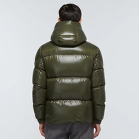 Manteau d'hiver matelassé épais à capuche pour homme, veste longue zippée unie décontractée