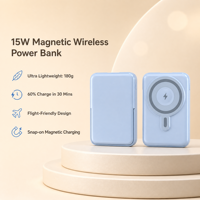 Batterie externe magnétique 10000 mAh, charge ultra-rapide 22,5 W avec support intégré, usine source OEM/ODM, prise en charge OEM/ODM, logo personnalisé, vente en gros