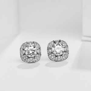 Boucles d'oreilles clous géométriques de luxe <span class=keywords><strong>100</strong></span> % argent sterling 925, or 9K, 10K, 14K, 18K pour femme, simples et éblouissantes, bijoux de fiançailles - Product Image 4