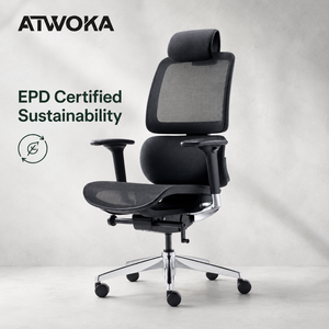 <span class=keywords><strong>Chaise</strong></span> <span class=keywords><strong>de</strong></span> <span class=keywords><strong>bureau</strong></span> durable certifiée EPD ATWOKA - Design pionnier 2026, sièges ergonomiques pour projets LEED - Product Image 5