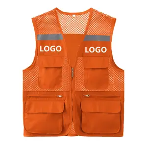 Unisex Multi-Pockets Outdoor Vest Vest Vest Promotie Reclame Marketing Werknemers Toeristenteams Slabbetjes Vest Vest Vest Vest Jas