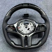 Volant en fibre de carbone YTcarbon pour BMW G60 Série 5, volant sport en carbone forgé avec LED