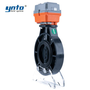 工业4英寸电动蝶阀高温水聚氯乙烯聚丙烯UPVC电动空气控制 - Product Image 6