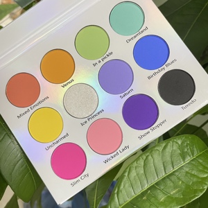 12 Màu <span class=keywords><strong>Eye</strong></span> <span class=keywords><strong>Shadow</strong></span> OEM MOQ 50 Cái Shimmer Glitter Mỹ Phẩm Sắc Tố Cao Palette Matte Eyeshadow Palette Nhãn Hiệu Riêng - Product Image 2