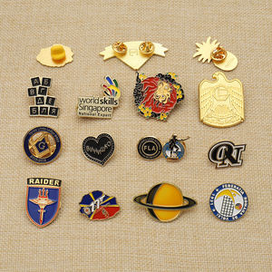 定制您自己的标志设计姓名帽徽章动物图案UV印刷珐琅金属别针用于服装 - Product Image 3