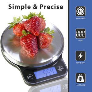 डिजिटल रसोई तराजू रसोई भोजन तराजू वजन ग्राम और Oz स्टेनलेस स्टील इलेक्ट्रॉनिक रसोई पैमाने पर - Product Image 3