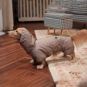 Manteau chaud de teckel en polyester à col haut d'hiver écologique résistant au froid Yorkshire Terrier pour petits chiens moyens - Product Image 6