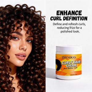 Crema para Cabello Rizado con Manteca de Karité ZHENDUO 2025, Reduce el Frizz, Realza los Rizos para Patrones de Rizos 3A-4C, Crema Definidora de Rizos - Product Image 2