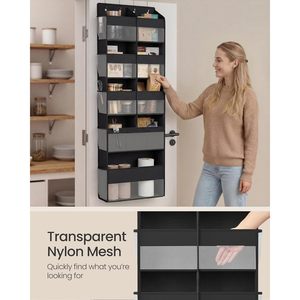 Over The Door Organizer 9 Compartment Hanging Storage <b>Shelf</b> Foldable Closet Organizer Heavy Duty 33x15x85cm - Product Image 5