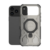 Funda Magnética Antigolpes con Amortiguación de Aire para iPhone 17 Air 16 Pro Max, Soporte Anillo Fuerte, Carcasa Trasera Blindada Antichoque