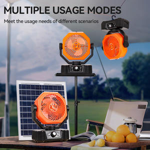 Nieuwe Solar Led Fan Light Draagbare Outdoor Noodverlichting Camping Afstandsbediening Auto Hoofd Schudden Koeler Ventilator Met Licht Voor Vissen - Product Image 2