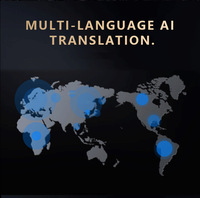 Traducteur à double écran pour l'accueil d'hôtel et les comptoirs d'entreprise avec diffusion vocale en temps réel et résumé IA