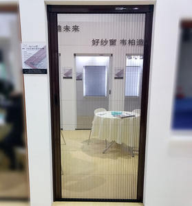 Facile à Installer Plisse <span class=keywords><strong>Moustiquaire</strong></span> Plissé Pliant <span class=keywords><strong>Moustiquaire</strong></span> Porte Fly Mesh Portes Avec Profil En Aluminium - Product Image 2