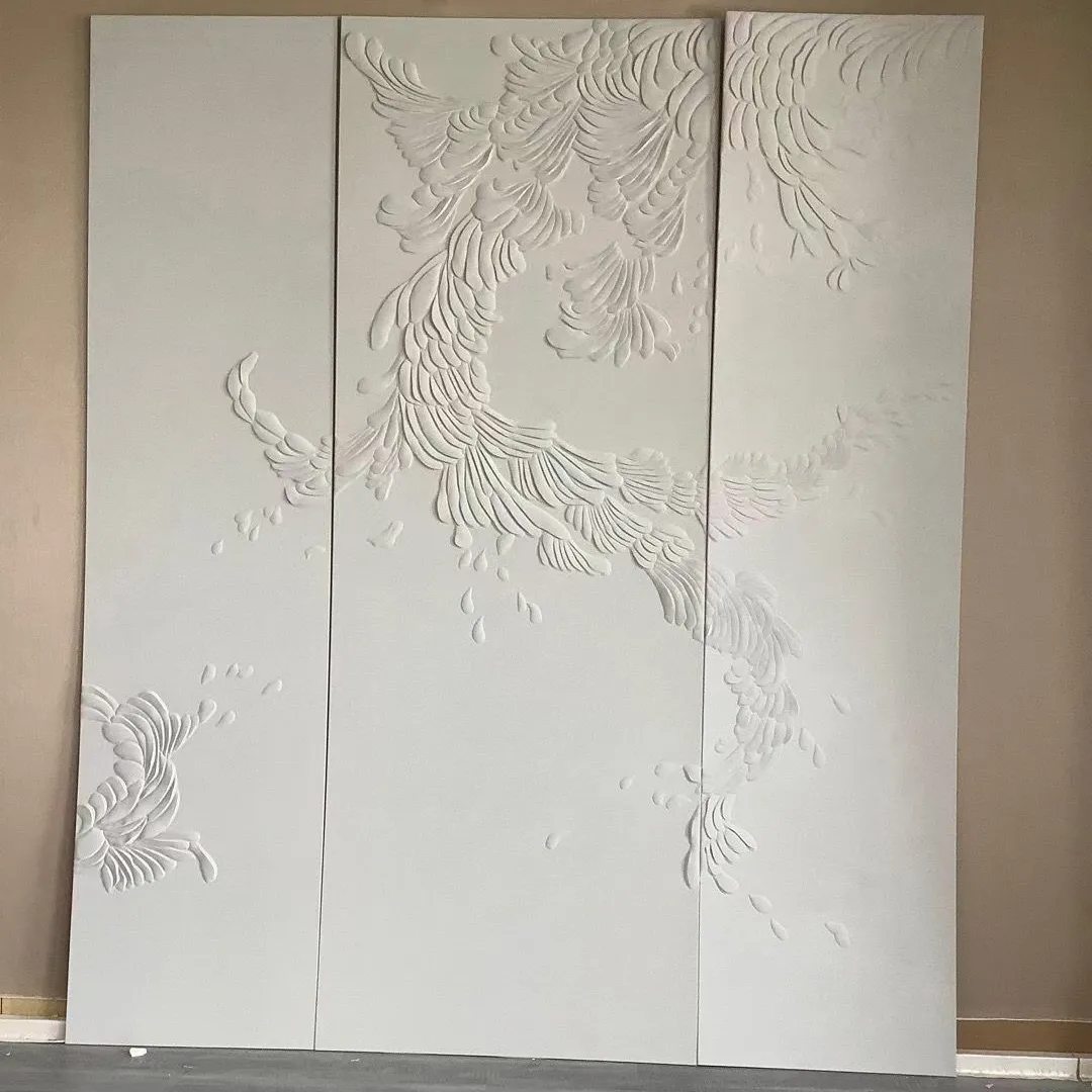 Zhenling Custom 3d Wandpanelen Lederen Carving Wandpaneel Boards Voor Home Decor