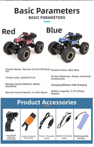 Auto Telecomandata con Sensore di Gesti <span class=keywords><strong>Wi</strong></span>-<span class=keywords><strong>Fi</strong></span>, Alta Velocità 4WD, Impermeabile, Cavo USB Incluso - Product Image 4