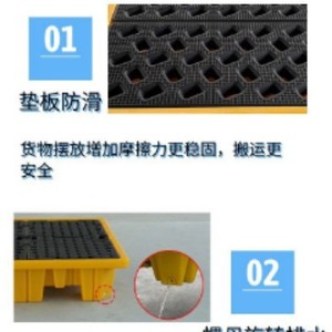 Hazardous waste pallets, oil leak prevention pallets, chemical reagent leakage trays, spill containment pads, oil <b>drums</b> - Product Image 5