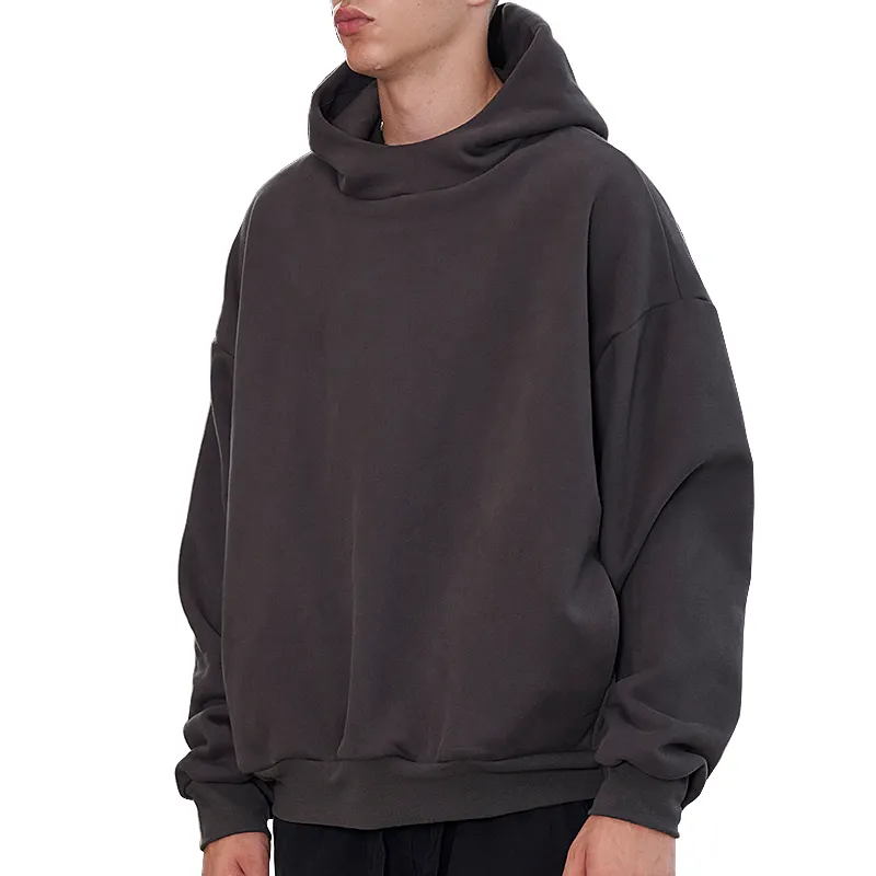 Alta qualidade em branco boxy fit hoodie personalizado mens roupas logotipo bordado sopro impressão hoodie para unisex