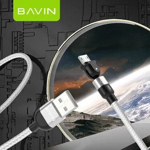 BAVIN CB224 2021 quente Atacado 1M 2.4A Cabo De Carregamento 180 Telefone De Rotação Cabo Do Carregador USB Para Sunsang