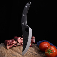 Couteau de boucher japonais professionnel Forge 6 "manche en bois nouveau Design outil de cuisine tranchant incurvé viande os Cutter couteau à désosser
