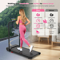 Tapis de marche pliable pour usage domestique, portable, avec poignée, vente en gros d'usine